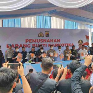 Akhir Tahun 2025, Polda NTB Bakar Barang Bukti Narkoba