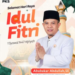 Wakil Ketua DPRD Lobar Abubakar Abdullah Mengucapkan Selamat Hari Raya Idul Fitri 1477H