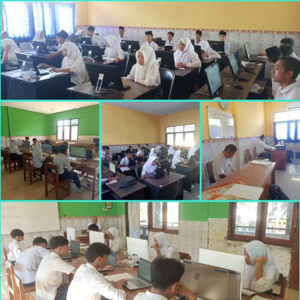 MTs.Negeri 2 Lobar, Gelar Test Kemanpuan Akademik Berbasis CBT , Berlangsung Lancar